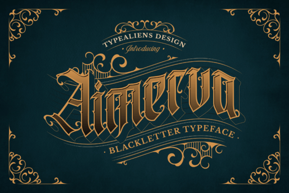 Aimerva: Elevating Design with Vintage Blackletter