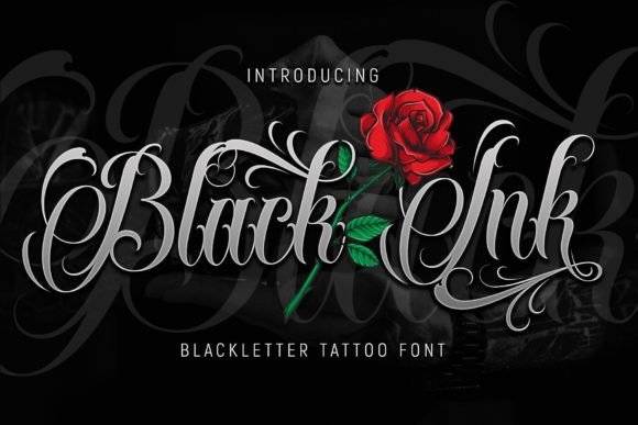 Black Ink: A Contemporary Blackletter Tattoo Font for Modern Branding