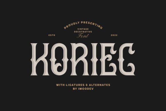 Koriec: A Bold Blackletter for Modern Brand Identity